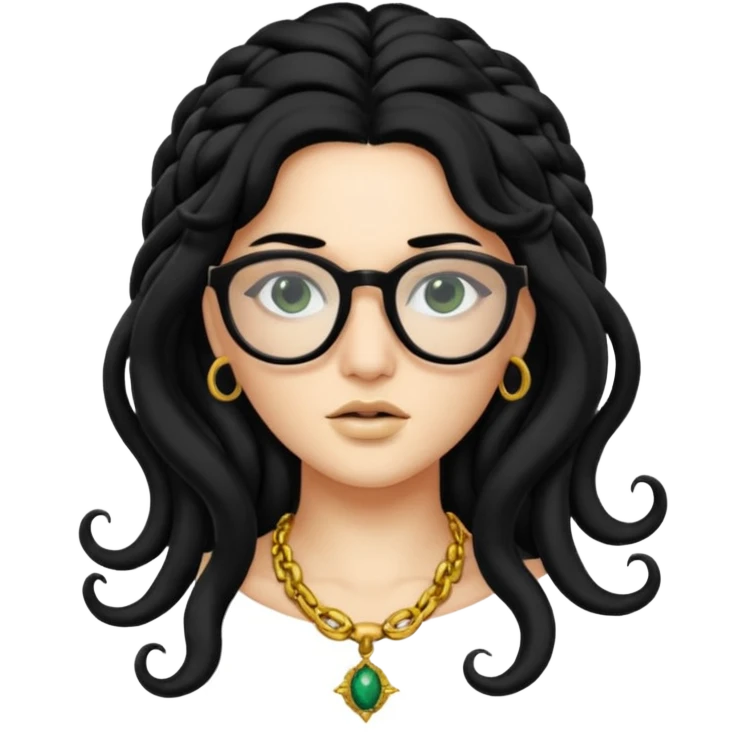 Medusa Versace with glasses  emoji