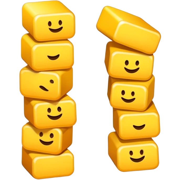Hola, quiero crear un emoji que sean tres barras verticales de color amarillo. Las tres barras están una a la derecha de la siguiente y por detrás en un tercio de su ancho. Cada barra es cada vez más alta. emoji
