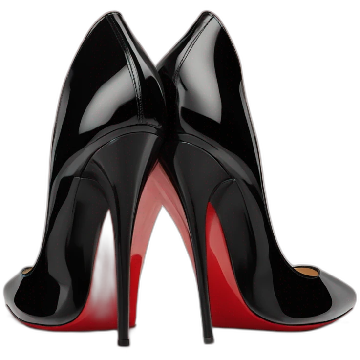 WEDGE heel LOUBOUTIN black PATENT emoji