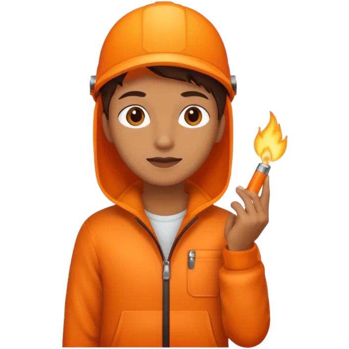 lighter orange. full body.  emoji