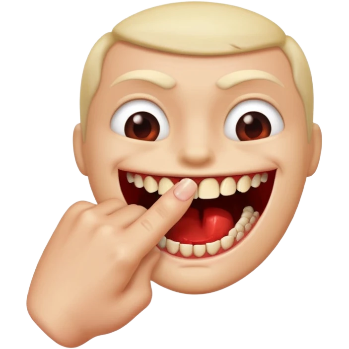 Biting finger  emoji