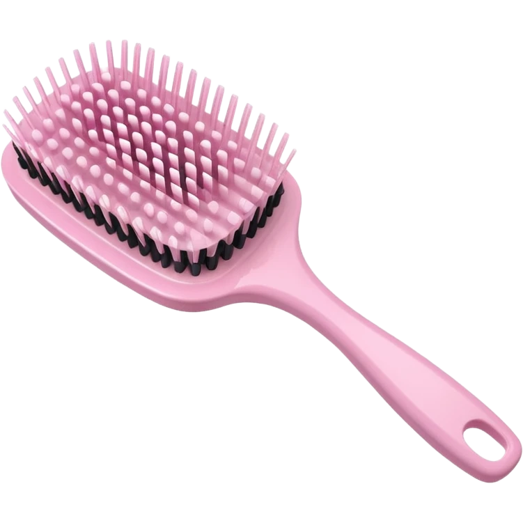 light pink hairbrush with visible bristles emoji