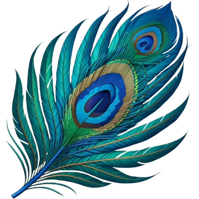 Emoji of peacock feather emoji