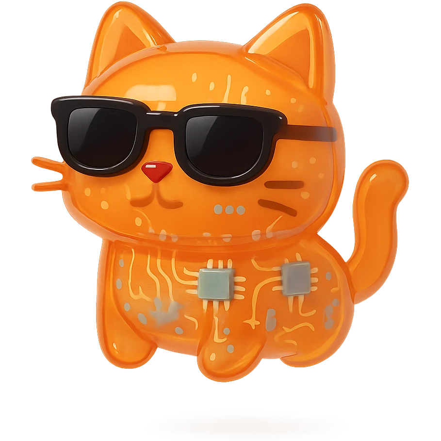Cat wearing sunglasses emoji