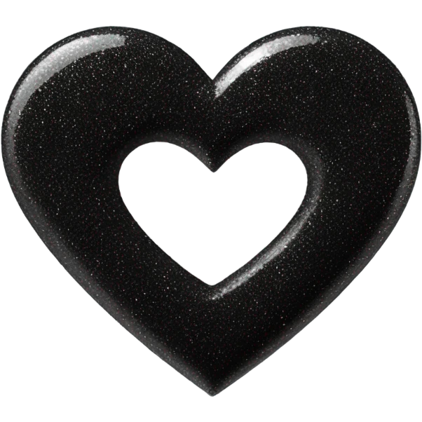 Black glittery heart emoji