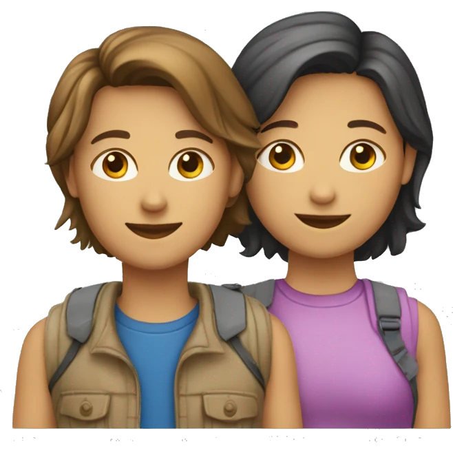 équipe de 4 personnes 2 filles et 2 garçon emoji