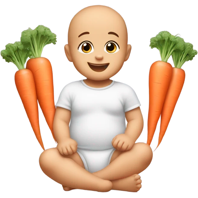 Baby with carrots emoji