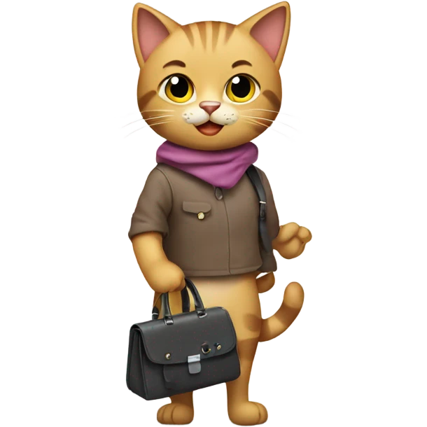 Cat with handbag emoji