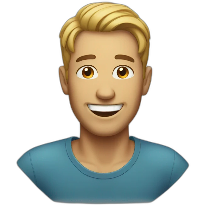 smiling man without one tooth emoji