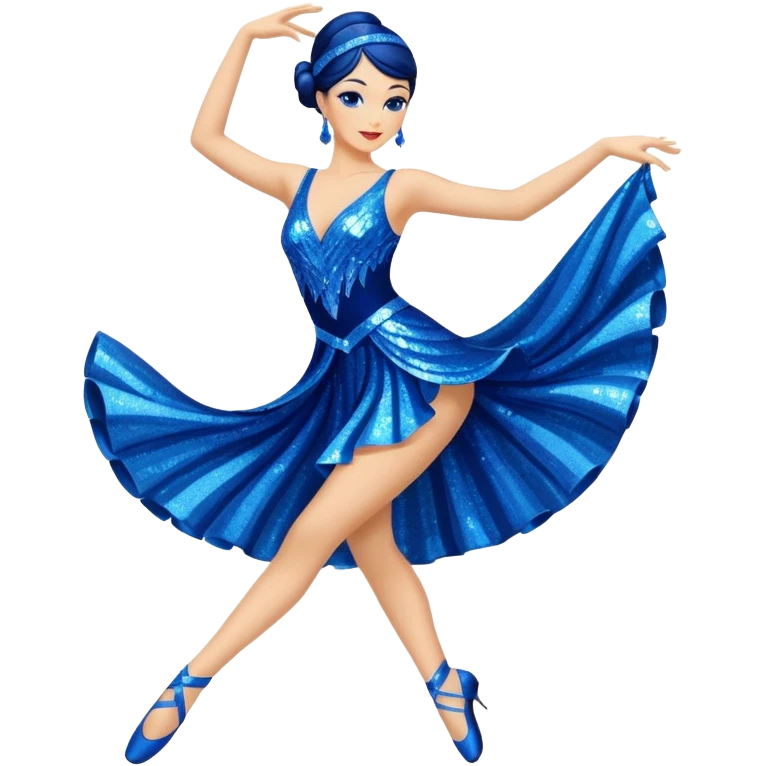 blue jazz style dance costume emoji