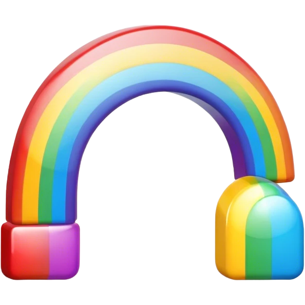 Fais moi un cœur arc-en-ciel emoji