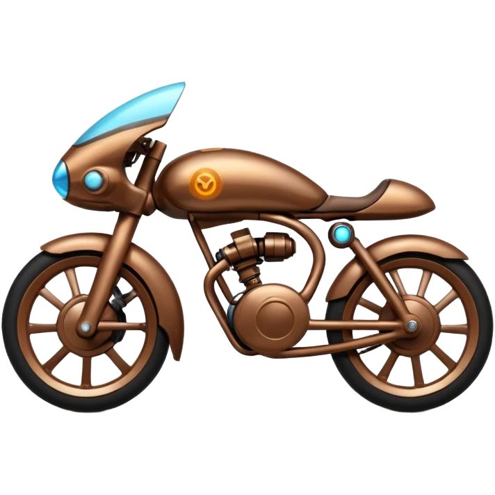 sci fi brown bike emoji