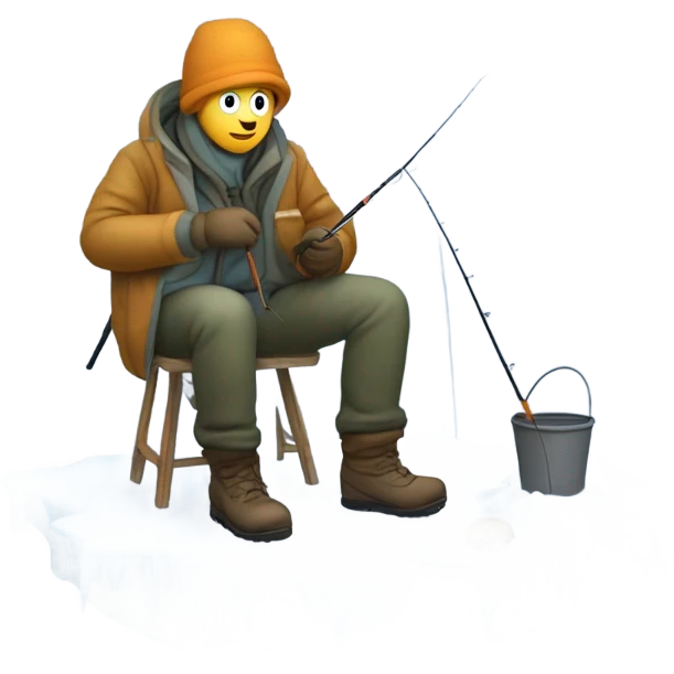 Ice fishing emoji