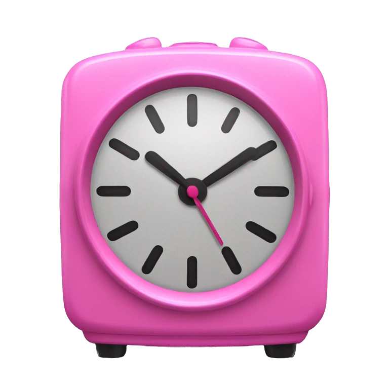 pink digital alarm clock emoji
