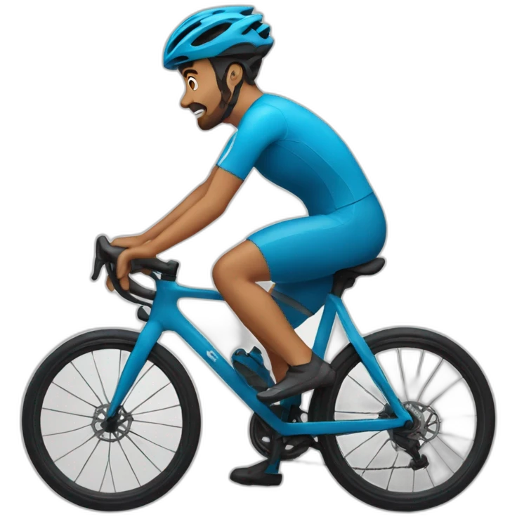 Ciclista solo con mano izquierda emoji
