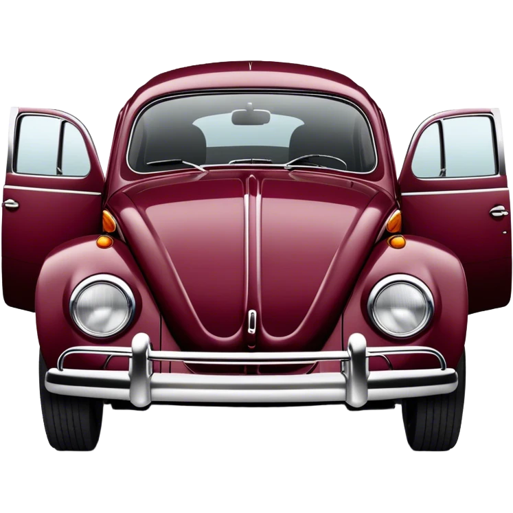 VW-beetle-vintage- burgundy emoji