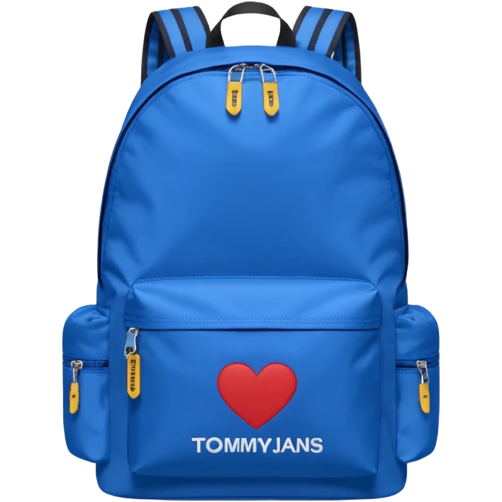 blue backpack with tommyjeans logo emoji