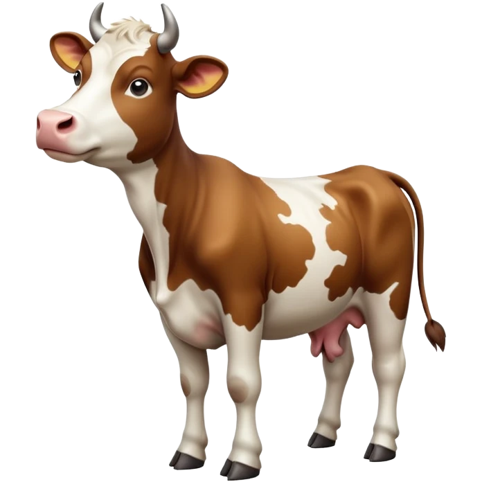 cinematic-[brown and white cow]-realistic-full-body-standing-emoji,-tail-flicking-lazily,-head-tilted-dramatically,-sleek-[brown and white]-coat,-simplified-yet-realistic-focused-features,-highly-detailed,-glowing-with-an-almost-sarcastic-glow emoji
