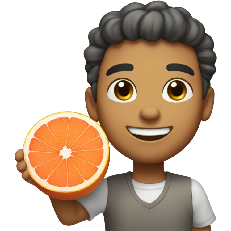 Excited grapefruit  emoji