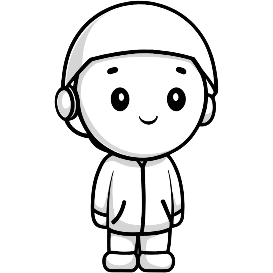 Simple person, minimalist character design emoji