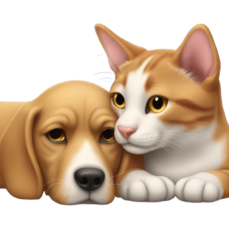 Dog love cat  emoji