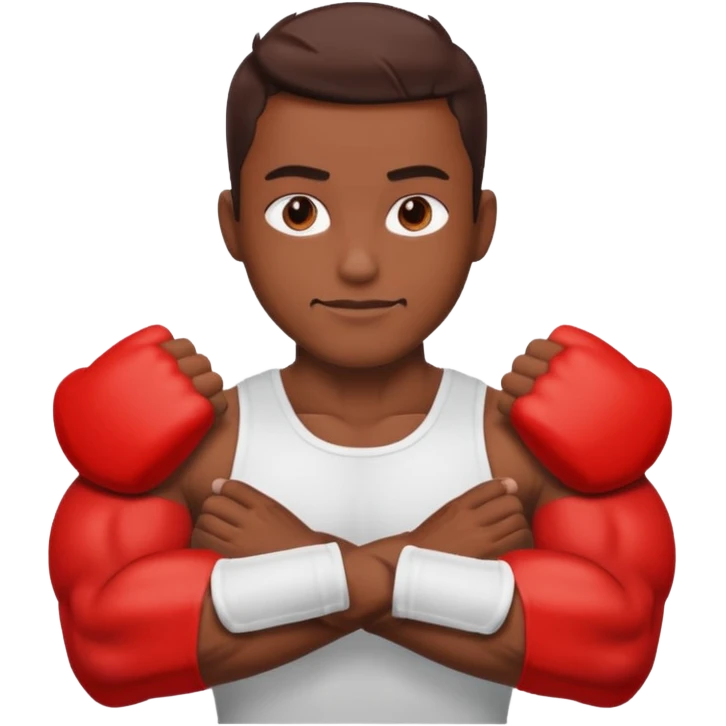 Brown posting hands with red arms  emoji