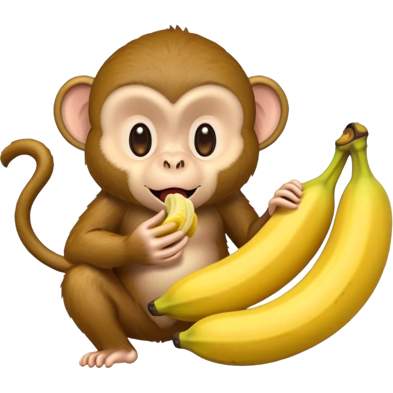 monkey eating a banana emoji