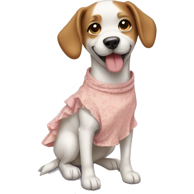Dog with dress emoji