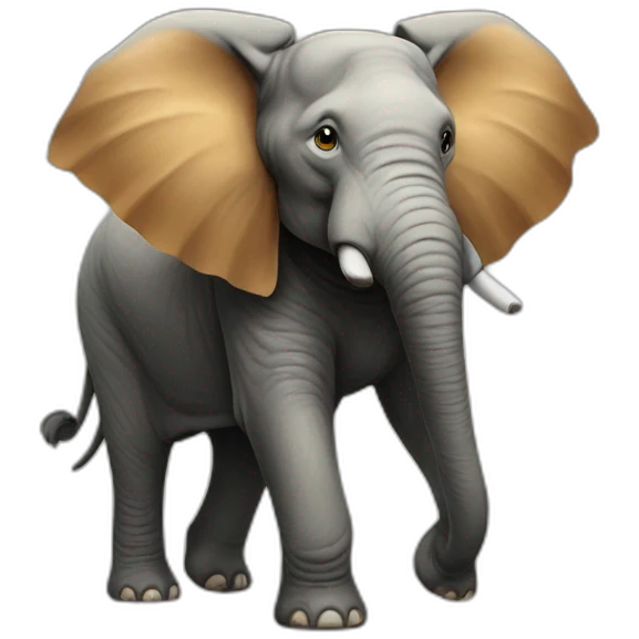éléphant sur renard emoji