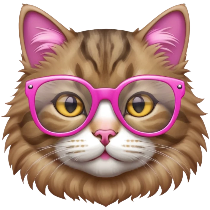 Cat with pink Glases  emoji