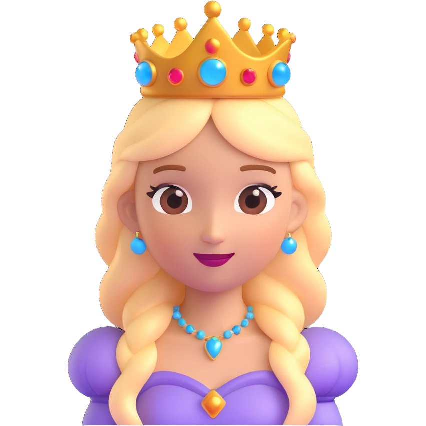 fantasy princess emoji character, detailed digital art, vibrant pastel colors, magical glowing effects, enchanted fairytale background, whimsical style, high resolution, cinematic lighting, 3D cartoon rendering, centered composition, concept art, trending on ArtStation, 8K emoji