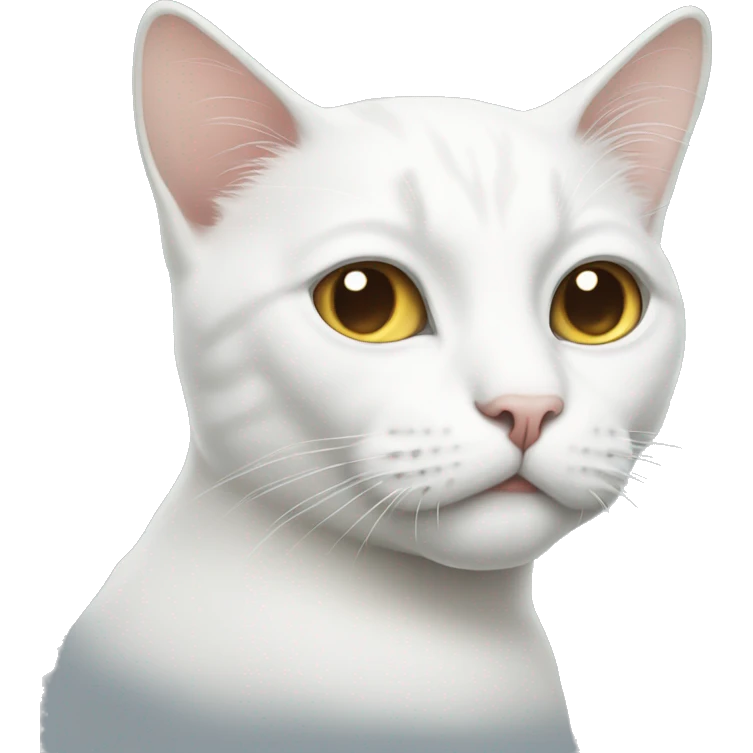 White cat with one eyes emoji