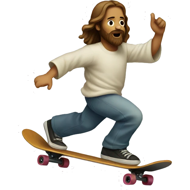 Jesus skateboarding  emoji
