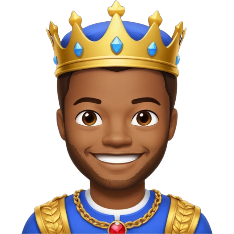 King Bach with dark brown hair emoji