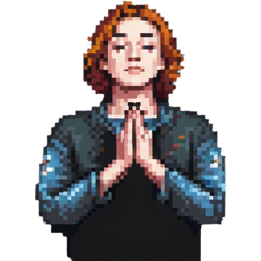 person with hands folded in prayer, looking upward emoji