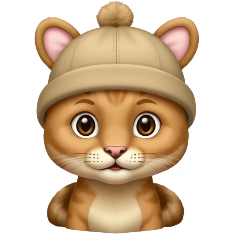 puma wearing a baby hat emoji