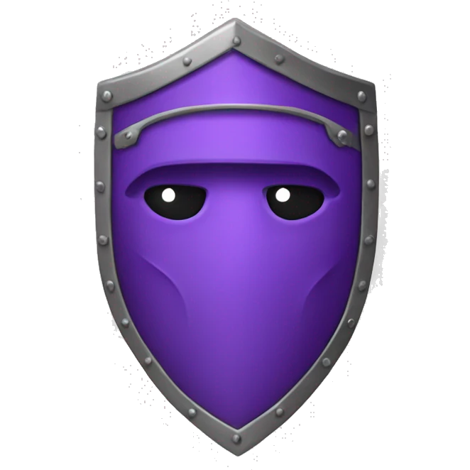 gladiator shield purple with eyes  emoji