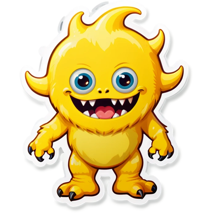 kind funny yellow baby monster emoji