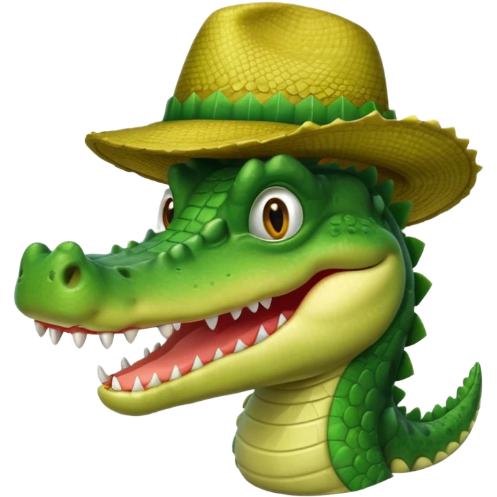 crocodile in hats emoji