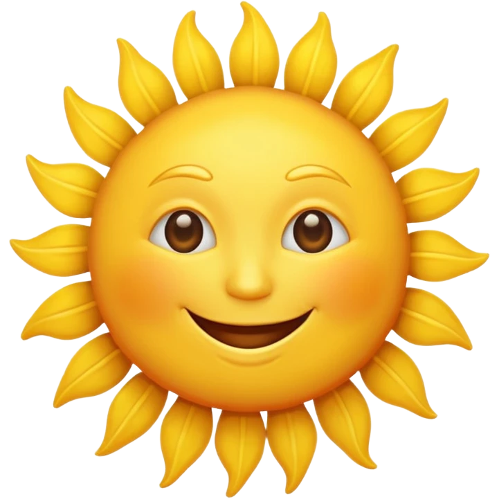smiling sun emoji, simple and cheerful emoji