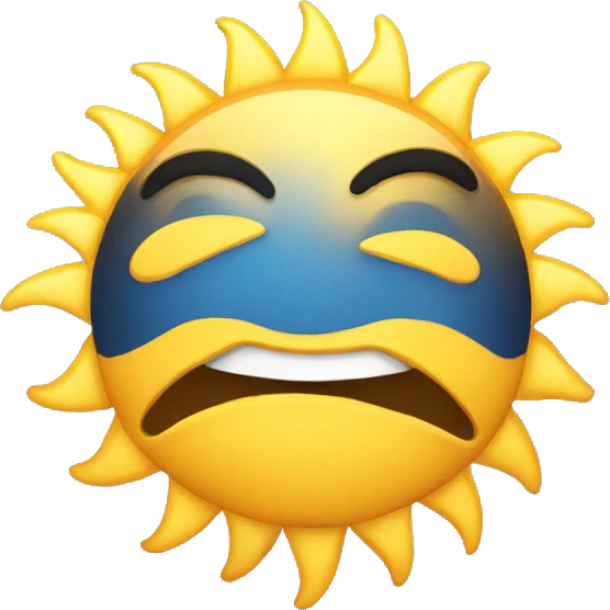 A happy sun emoji emoji