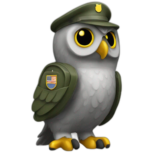 Owl with military GPNVG-18 emoji