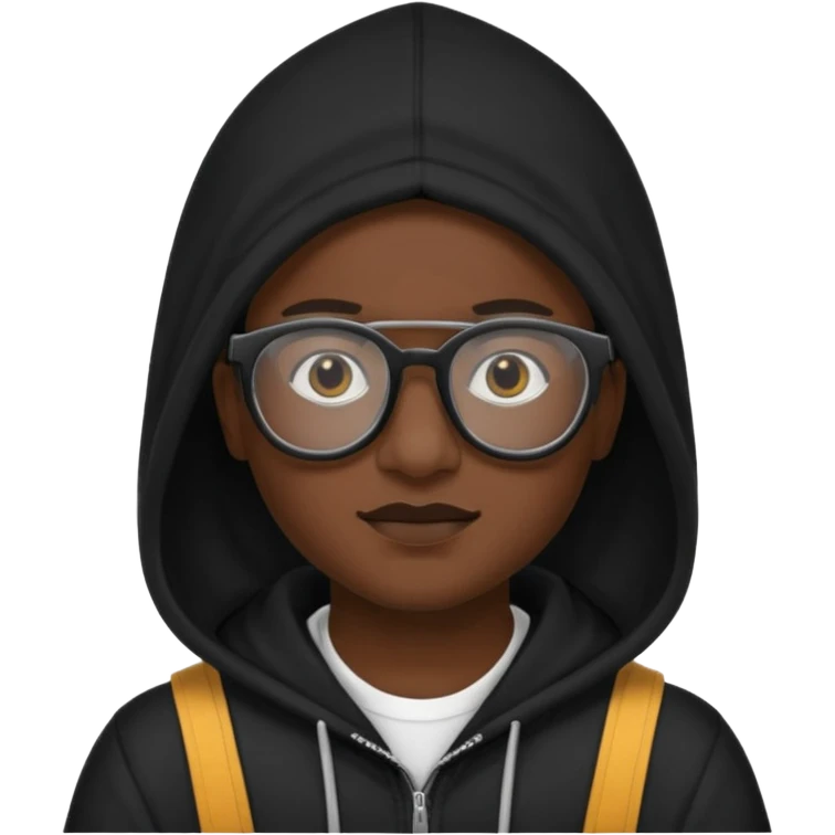 Capucha árabe lentes negros braquets  emoji