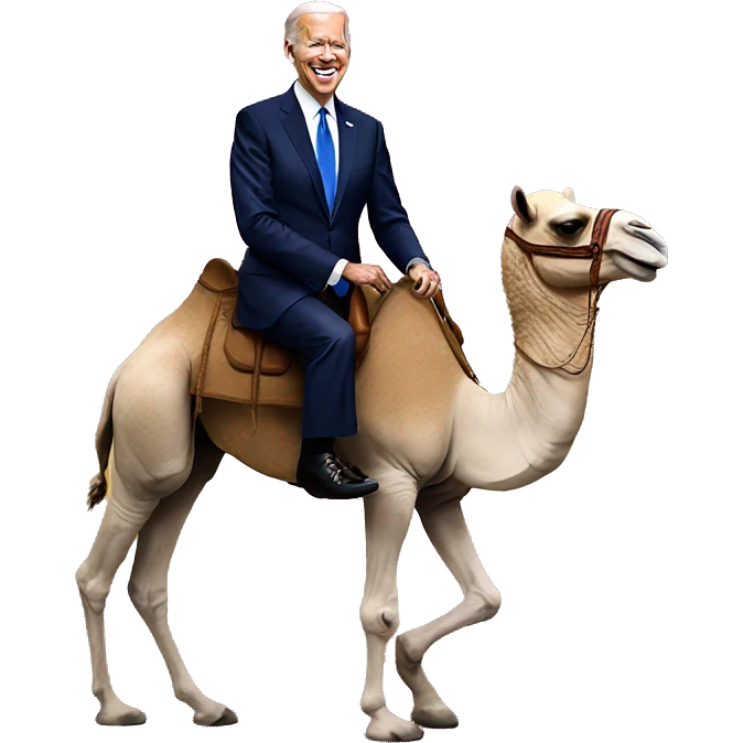 president biden riding a camel emoji
