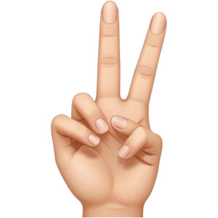 A hand that raises its  three fingers  emoji