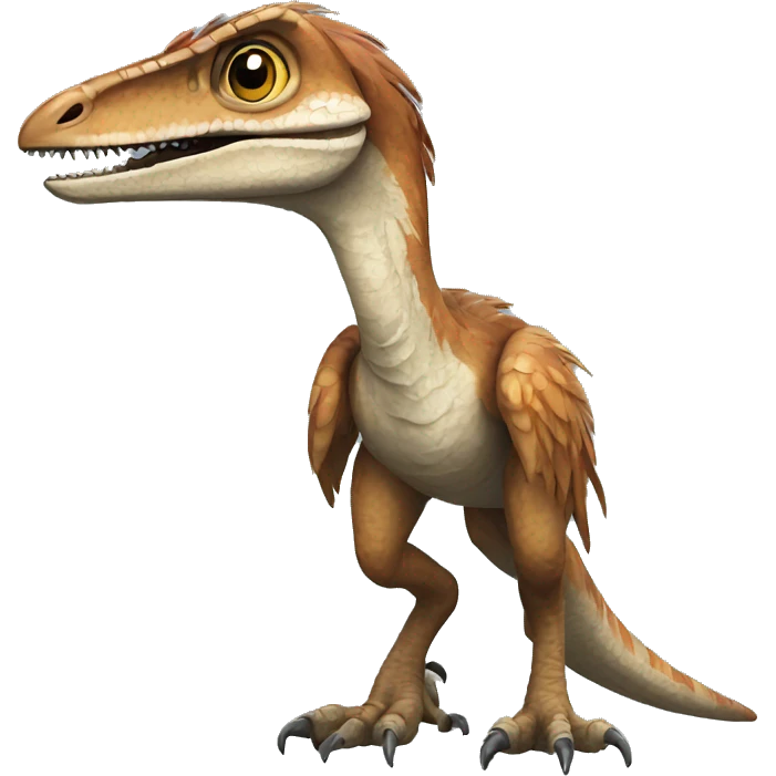 Velociraptor with feathers emoji