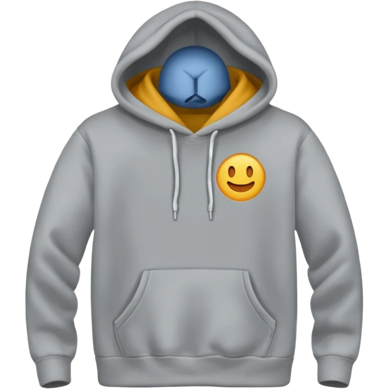 grey hoodie cloth no grapic emoji