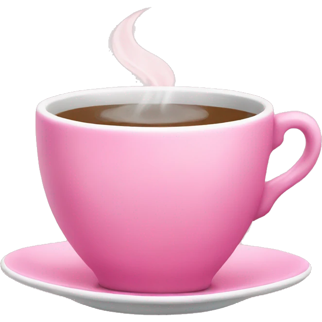 Pink tea cup emoji