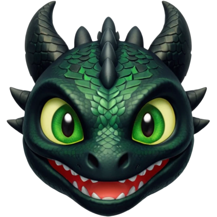 Toothless face only from how to train your Dragon accurate  emoji