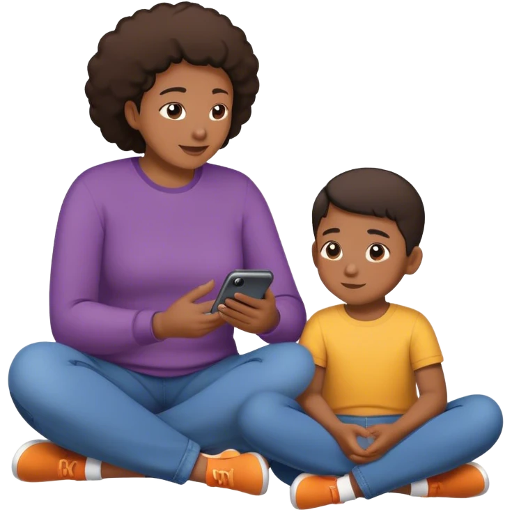 A parent and child sitting together, talking—the parent is actively listening, while the child feels safe and comfortable opening up. No judgment, no lectures—just genuine connection. emoji